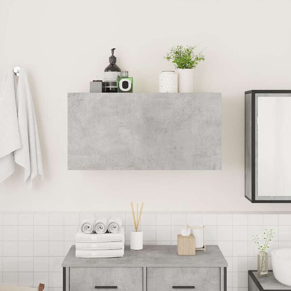 vidaXL Bathroom Wall Cabinet Concrete Grey Engineered Wood Medium