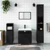 vidaXL Bathroom Cabinet Black Engineered wood Medium Bathroom Cabinet