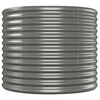 vidaXL Garden Raised Bed Grey Powder-coated steel Large Tough
