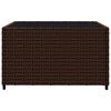 vidaXL 3 Piece Patio Lounge Set with Cushions Brown Poly Rattan