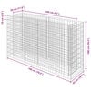 vidaXL Gabion Raised Bed Silver Galvanized Steel 70.9x19.7x39.4 in