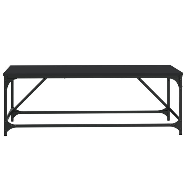vidaXL Coffee Table Black Engineered wood, metal Medium Durable
