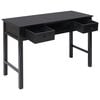 vidaXL Desk Black Paulownia wood Medium Desk Rectangular Vintage
