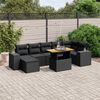 vidaXL Garden Sofa Set Black