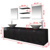 vidaXL Bathroom Cabinet Black Engineered Wood Standard Bathroom Cabinet