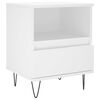 vidaXL Bedside Cabinet Set of 2 White Engineered wood Medium