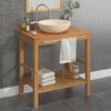 vidaXL Vanity Cabinet With Sink Cream and Natural Wood