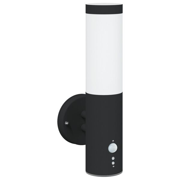 vidaXL Outdoor Wall Light Black 15 x 7.5 x 33 cm Stainless steel