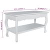 vidaXL Coffee Table White Solid Pine Wood, MDF Medium Coffee Table