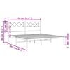 vidaXL Metal Bed Frame Black Steel King Size Metal Bed Frame