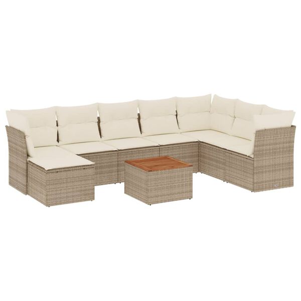 vidaXL Garden Sofa Set Beige