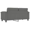vidaXL 2-seater Sofa Dark Grey Microfiber fabric, Metal frame, Plywood