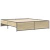 vidaXL Bed Frame Sonoma Oak Engineered wood Super King Strong