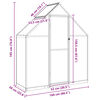 vidaXL Greenhouse Anthracite and clear Aluminum, Polycarbonate Medium