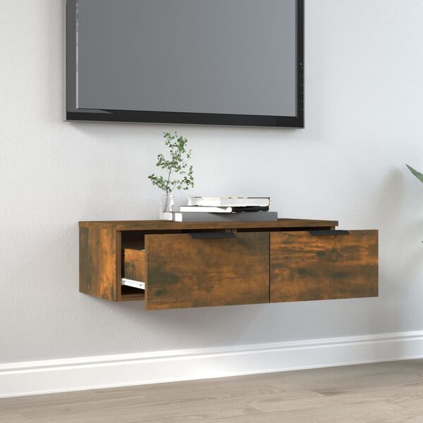vidaXL Wall Cabinet Smoked oak Engineered wood Medium Wall Cabinet