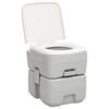 vidaXL Portable Camping Toilet Grey and White 20+2.6 gal HDPE