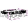 vidaXL Garden Dining Set Black