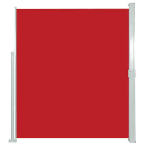 vidaXL Side Awning Red Polyester with PU coating, Steel 197 x 63 in
