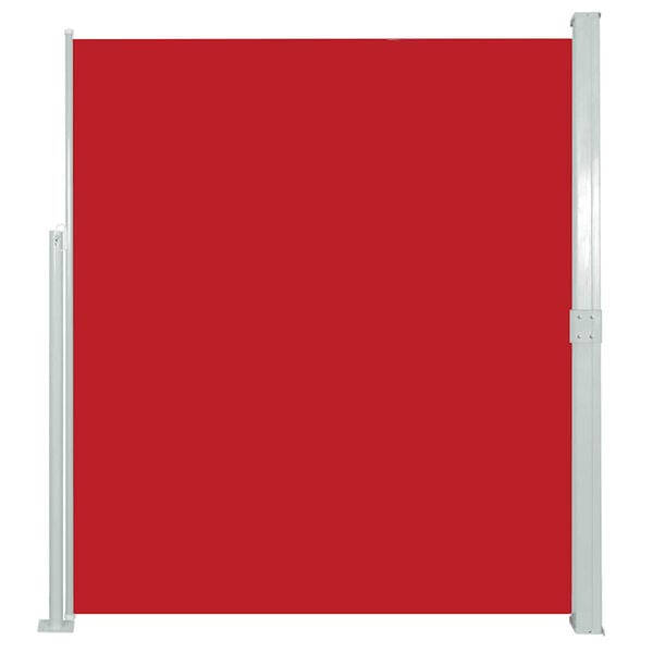 vidaXL Side Awning Red Polyester with PU coating, Steel 197 x 63 in