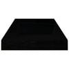 vidaXL Wall Shelf Set of 4 High gloss black Honeycomb MDF, metal