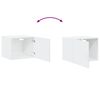 vidaXL Wall Cabinet White Engineered wood Medium Wall Cabinet