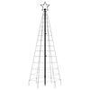vidaXL LED Christmas Tree with Ground Spikes cold white 70.87 in Iron