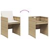 vidaXL Garden Dining Set Beige, Black, Cream White