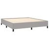vidaXL Bed Frame Light Gray 100% polyester fabric, plywood, engineered wood