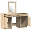 vidaXL Dressing Table Brown 19.69 x 16.14 x 53.15 in Engineered Wood