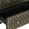 vidaXL Side Cabinet Black wood grain with natural variations
