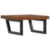 vidaXL Basin Shelf Wall Mounted Steel and Solid Wood Oak