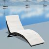 vidaXL Sun Lounger Black, Cream White