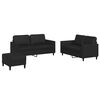 vidaXL Sofa Set Black