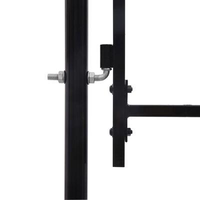 vidaXL Fence Gate Double Door with Spike Top Steel 9.8'x6.6' Black
