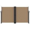 vidaXL Retractable Side Awning Taupe 100% polyester with PU coating