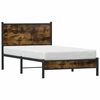 vidaXL Bed Frame Smoked oak Steel, engineered wood Single Bed Frame
