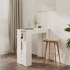 vidaXL Bar Table High gloss white Engineered wood Small Bar Table