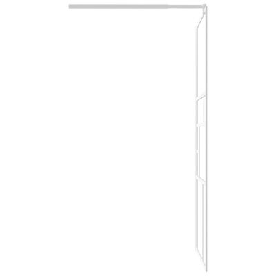 vidaXL Walk-in Shower Wall 35.4"x76.8" ESG Glass White