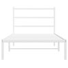 vidaXL Bed Frame White Powder-coated steel 42 x 80 in Bed Frame