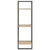vidaXL Wall Shelf Sonoma Oak Engineered wood, Metal 3-Tier Wall mounting
