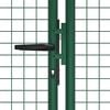 vidaXL Mesh Garden Gate Steel 157.5x49.2" Green