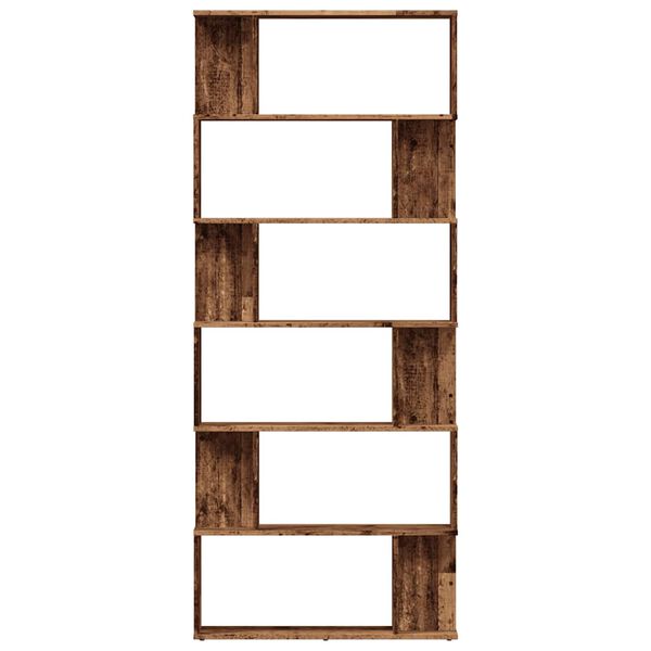 vidaXL Book Cabinet Old Wood Engineered Wood Large Book Cabinet