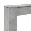 vidaXL Fireplace Surround Concrete Grey 39.4x7.9x39.4" Engineered Wood