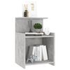vidaXL Bed Cabinet Concrete grey Engineered wood 15.7 x 13.8 x 23.6 in