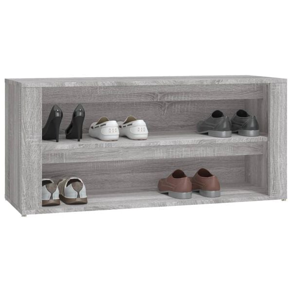 vidaXL Shoe Rack Grey Sonoma Engineered wood Medium Shoe Rack