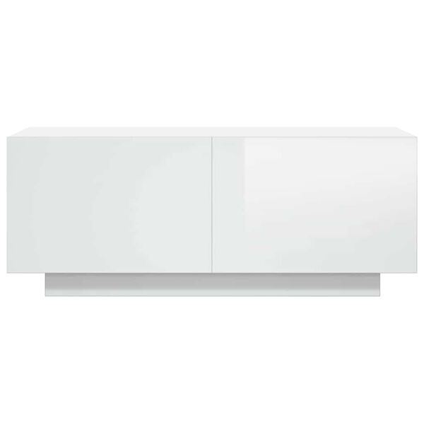 vidaXL TV Cabinet High Gloss White Engineered Wood Standard TV Cabinet