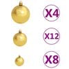 vidaXL Christmas Ball Set of 100 Brown Plastic 1.2 in, 1.6 in, 2.4 in