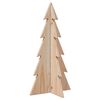 vidaXL Wooden Christmas Tree Natural wood Solid pinewood Small