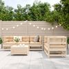 vidaXL Garden Sofa Set Natural wood Solid pine wood Large Modular