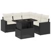 vidaXL Garden Sofa Set Black, Cream White